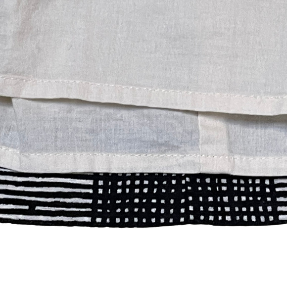 Madewell‎ Womens Skirt Size 2 Black White Striped Check Lined 100% Cotton - Picture 4 of 6